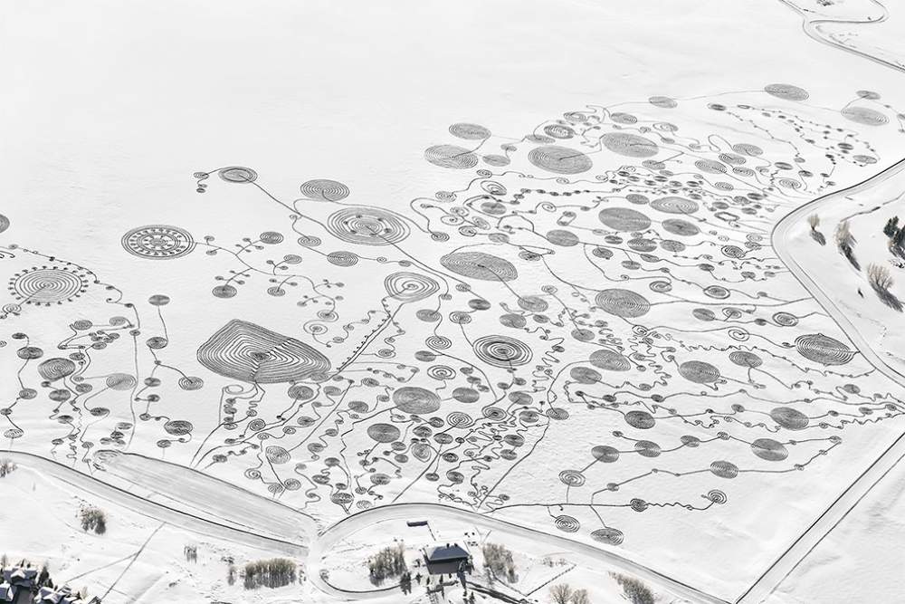 El extenso remolino de nieve