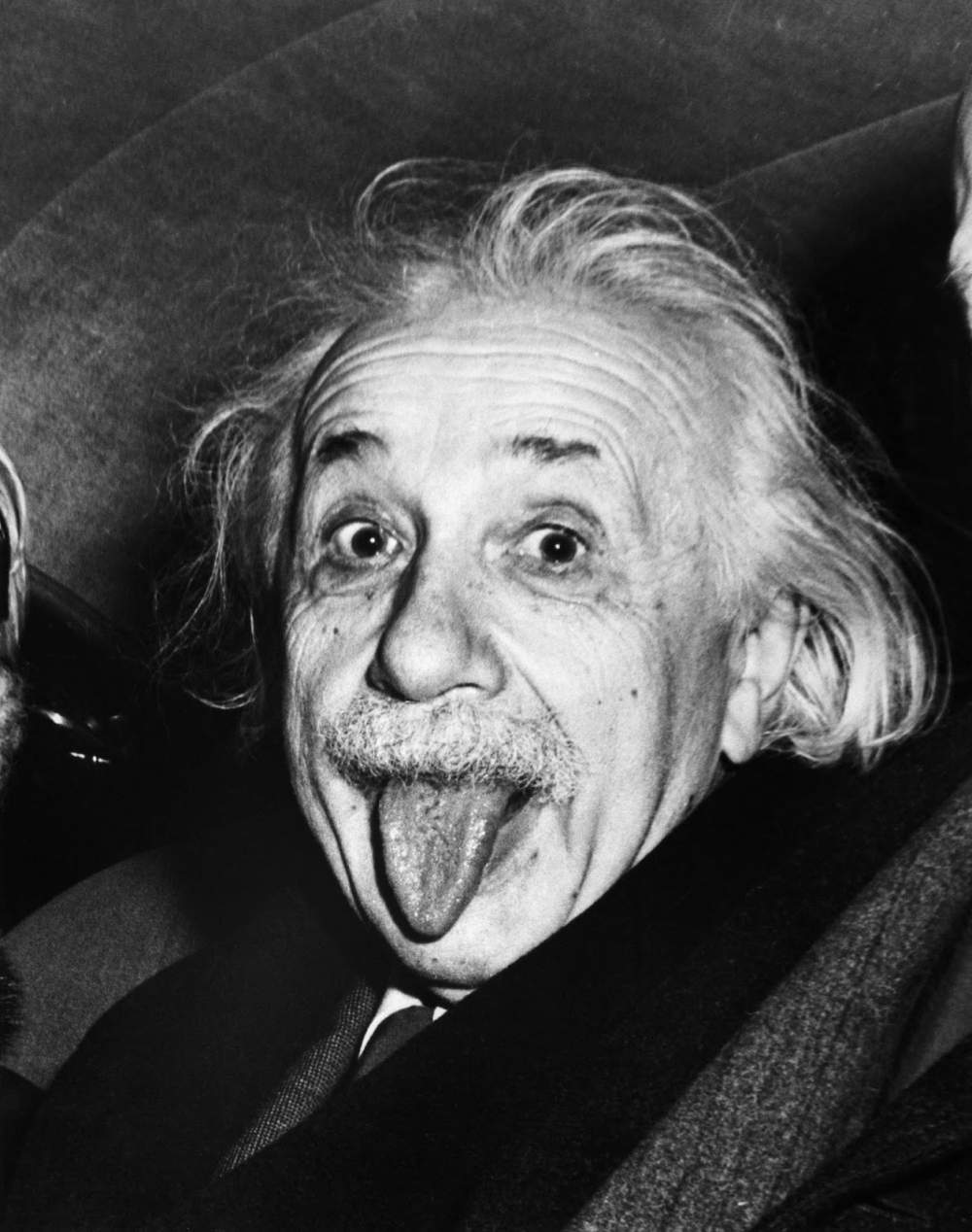 Einstein sacando la lengua