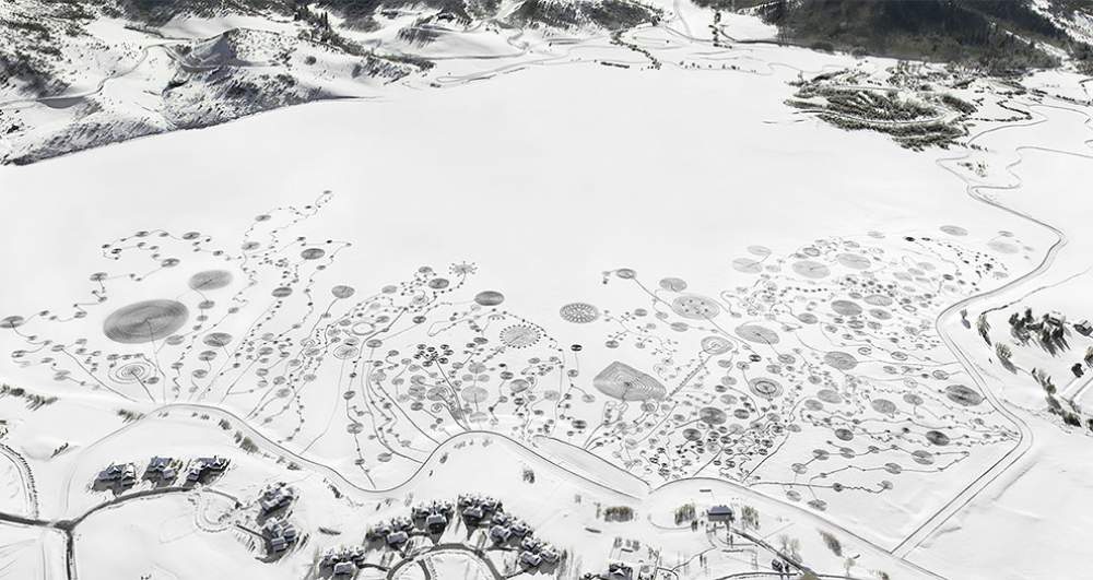 El extenso remolino de nieve
