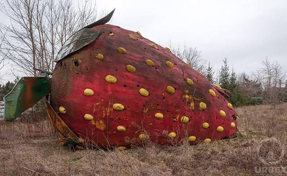 Una fresa gigante abandonada 