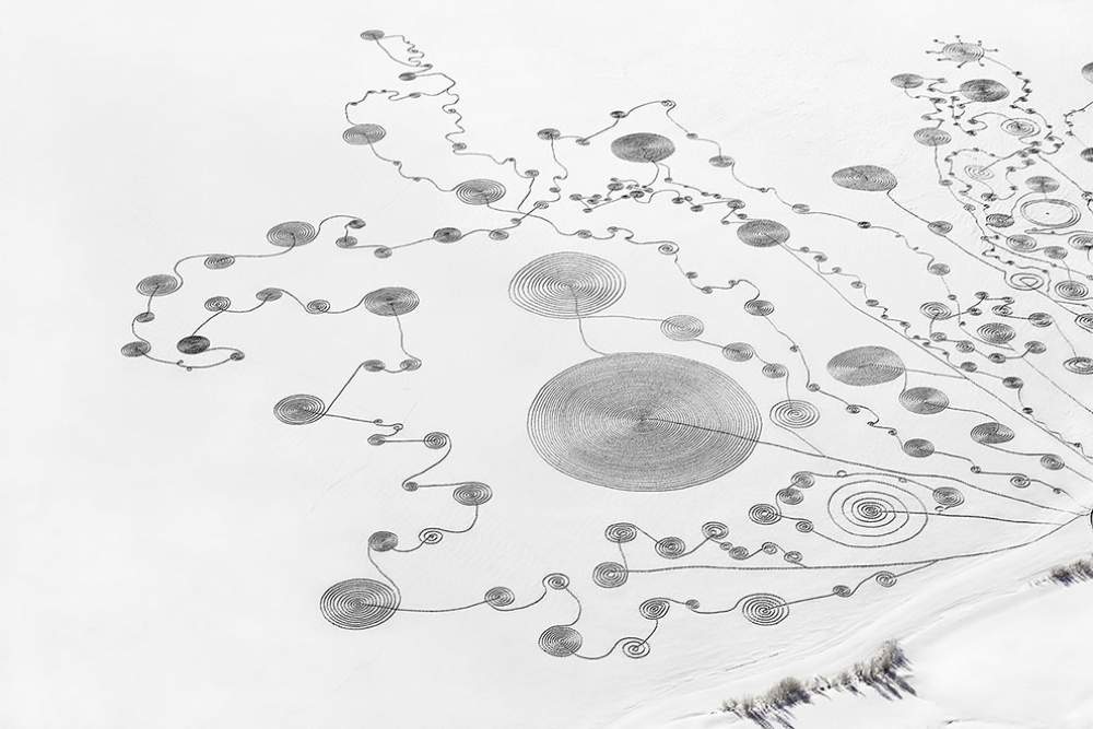El extenso remolino de nieve