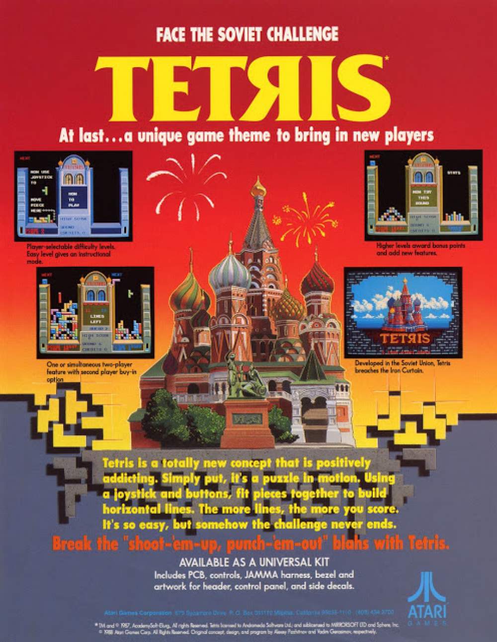 La primera versión de Tetris 