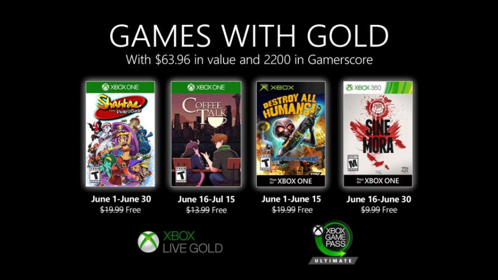 Games with Gold de junio de 2020