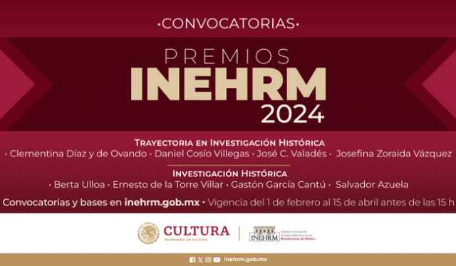 Abrirán las convocatorias a los Premios Inehrm 2024 