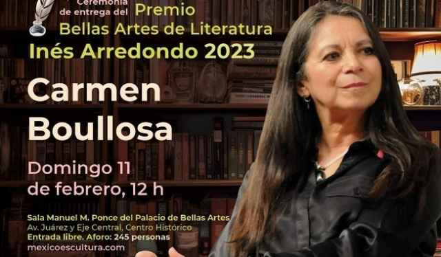 Carmen Boullosa recibirá el Premio Bellas Artes de Literatura