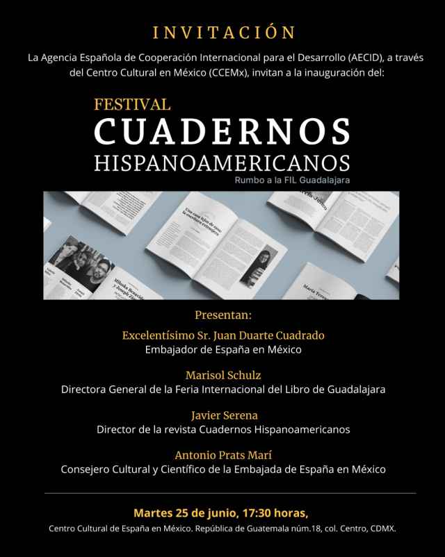 Llega el Festival de Cuadernos Hispanoamericanos 